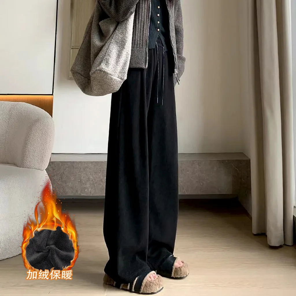 Harajuku Japandi Wide Leg Linen Cotton Trousers (Pants) V42 | Urban Wear Outsiders