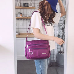 Zipper Waterproof Messenger Crossbody Shoulder Bag