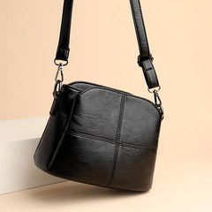 PU Crossbody Shoulder Strap Zipper Handbag