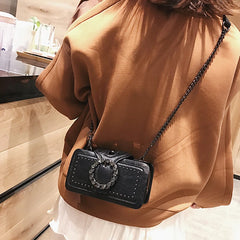 Satchel Buckle up Crossbody Shoulder Square Bag