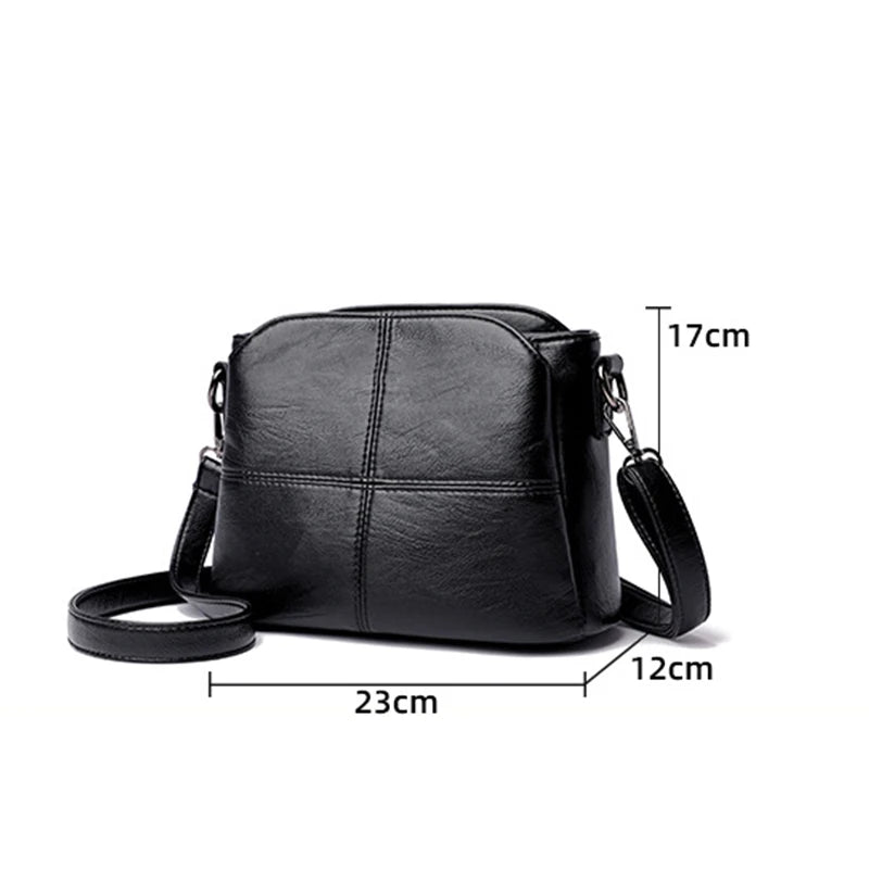 PU Crossbody Shoulder Strap Zipper Handbag