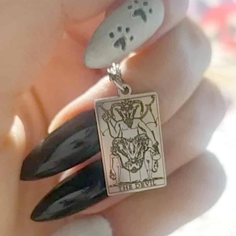 Dawapara Tarot Cards Amulet Stainless Steel Necklace