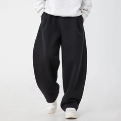 Zen Minimalist Pleated Elastic Waist Drawstring Cotton Denim Trousers - Detail | Urban Wear Outsiders