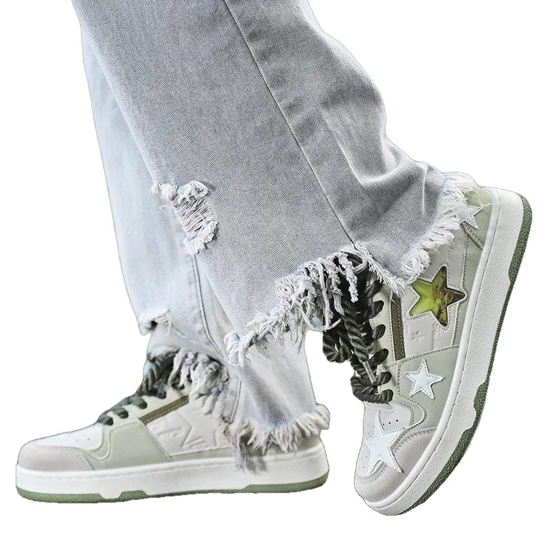 Aesthetic Thick Bottom Star Sneakers