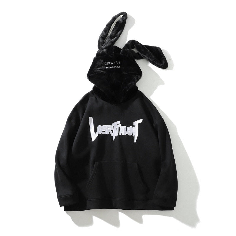 Rabbit Ears Oversized Hoodies - hoodie