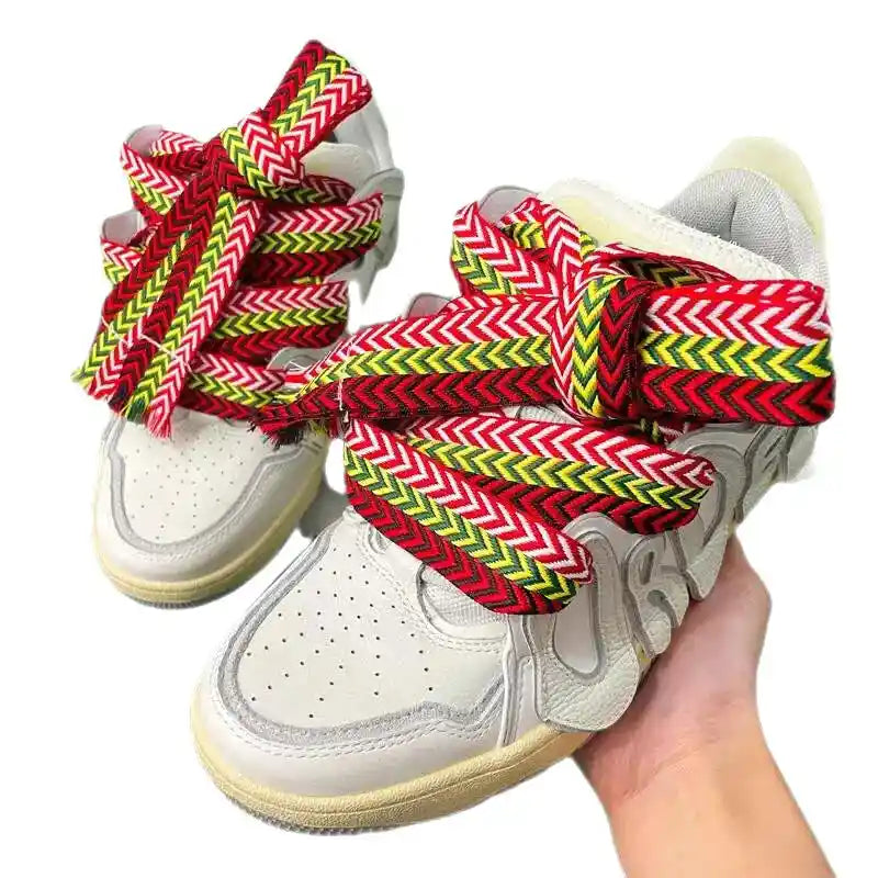 Striped Flat Shoelaces for Sneakers