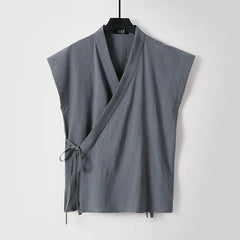 Chinese Traditional Clothes Cotton Linen Tank Tops Sleeveless Kimono Hanfu | Urban Wear Outsiders