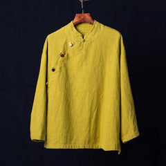 Chinese Style Tang Suit Traditional Clothes Ethnic Long Sleeve Hanfu Linen - view 9