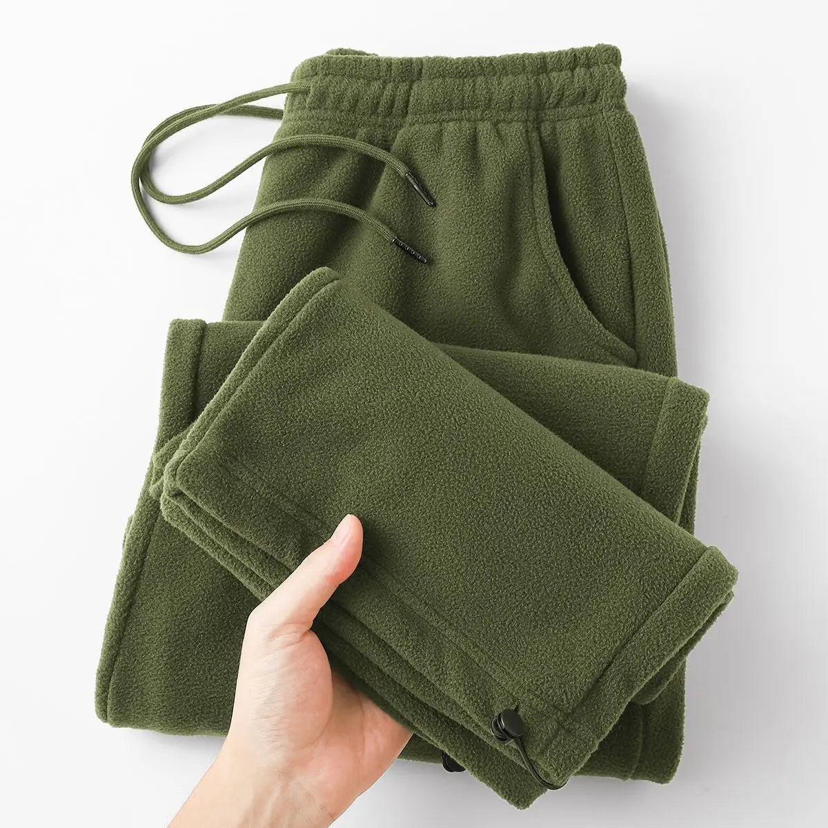 Zen Minimalist Elastic Waist Drawstring Cotton Fleece Pants (Pants) | Urban Wear Outsiders