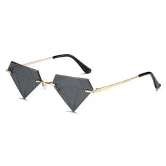 Irregular Diamond Shape Small Frame Sunglasses UV400