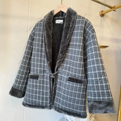 Harajuku Japandi Kimono Haori Noragi Linen Cotton Kimono Jacket (Shirt) - Texture | Urban Wear Outsiders