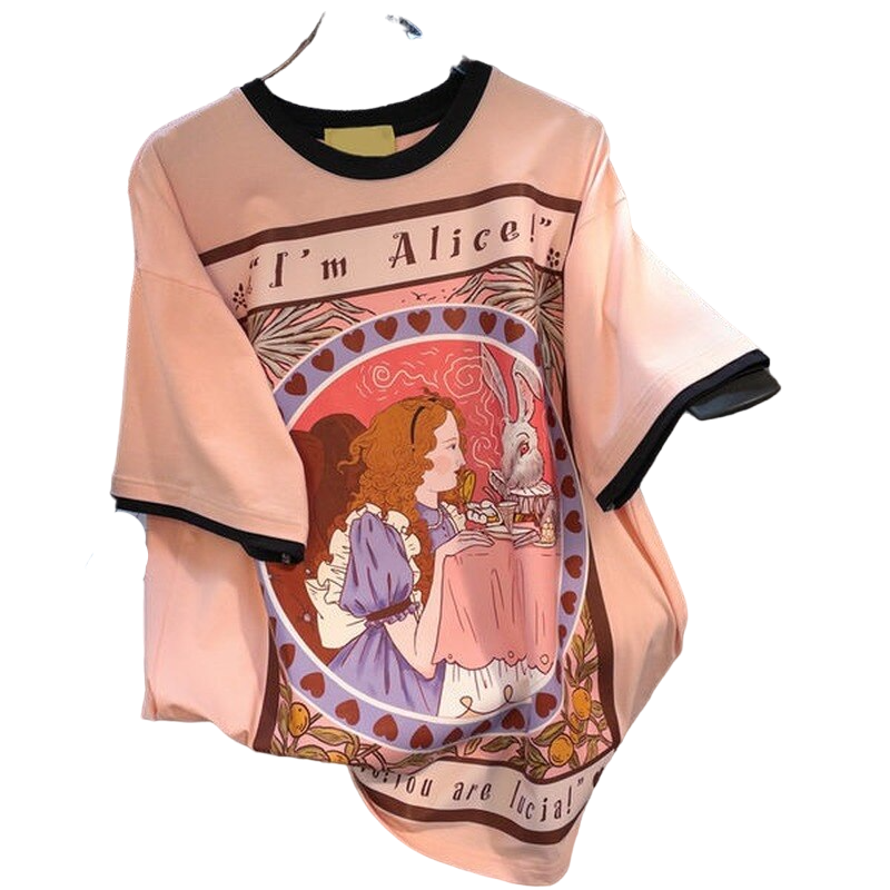 Vintage Fairy Cartoon T-Shirts - Pink / S - T-Shirt