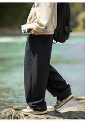 Zen Minimalist Elastic Waist Drawstring Cotton Trousers | Urban Wear Outsiders