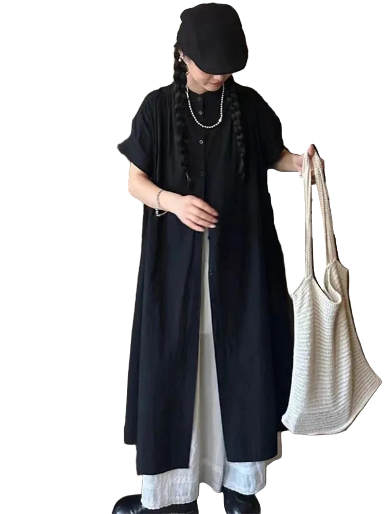 Harajuku Japandi Linen Cotton Shirt | Urban Wear Outsiders