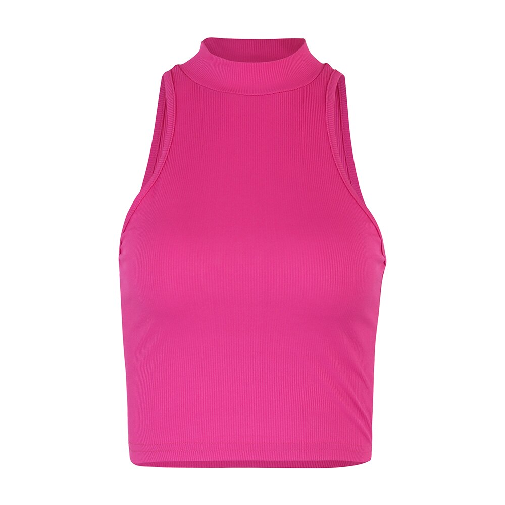 Y2k Solid Color Knitted Tank Tops - Top