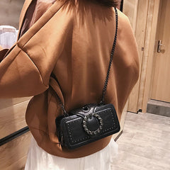 Satchel Buckle up Crossbody Shoulder Square Bag