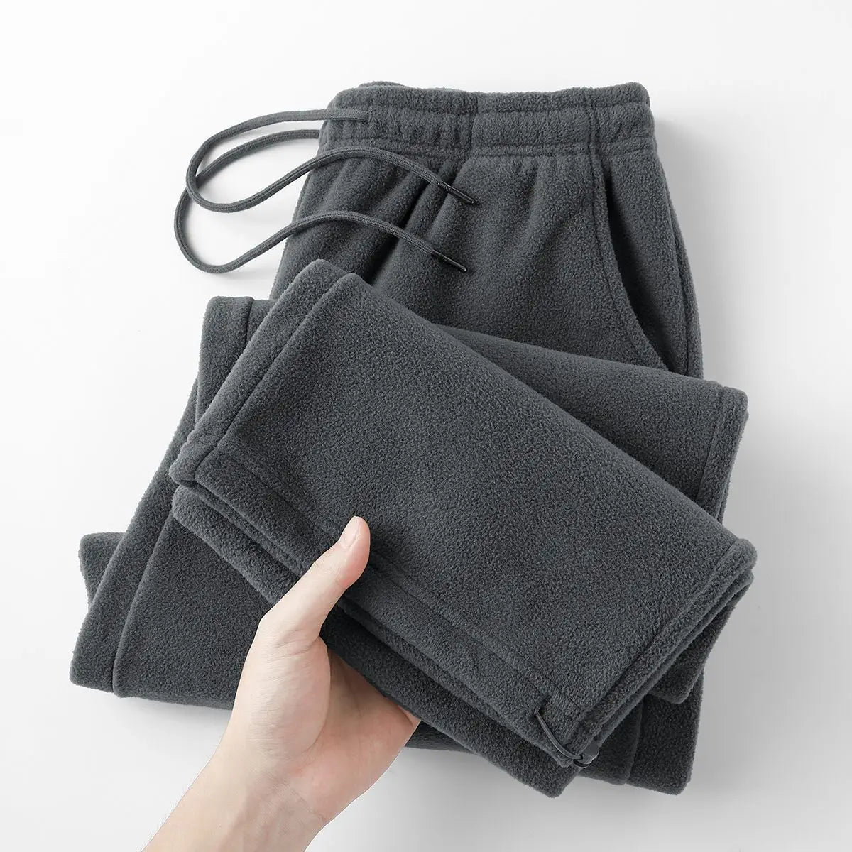 Zen Minimalist Elastic Waist Drawstring Cotton Fleece Pants (Pants) | Urban Wear Outsiders