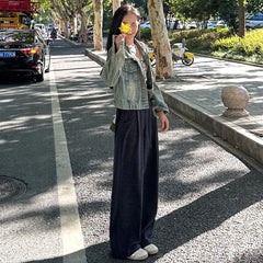 Harajuku Japandi Wide Leg Linen Cotton Trousers (Pants) V42 - Back View | Urban Wear Outsiders