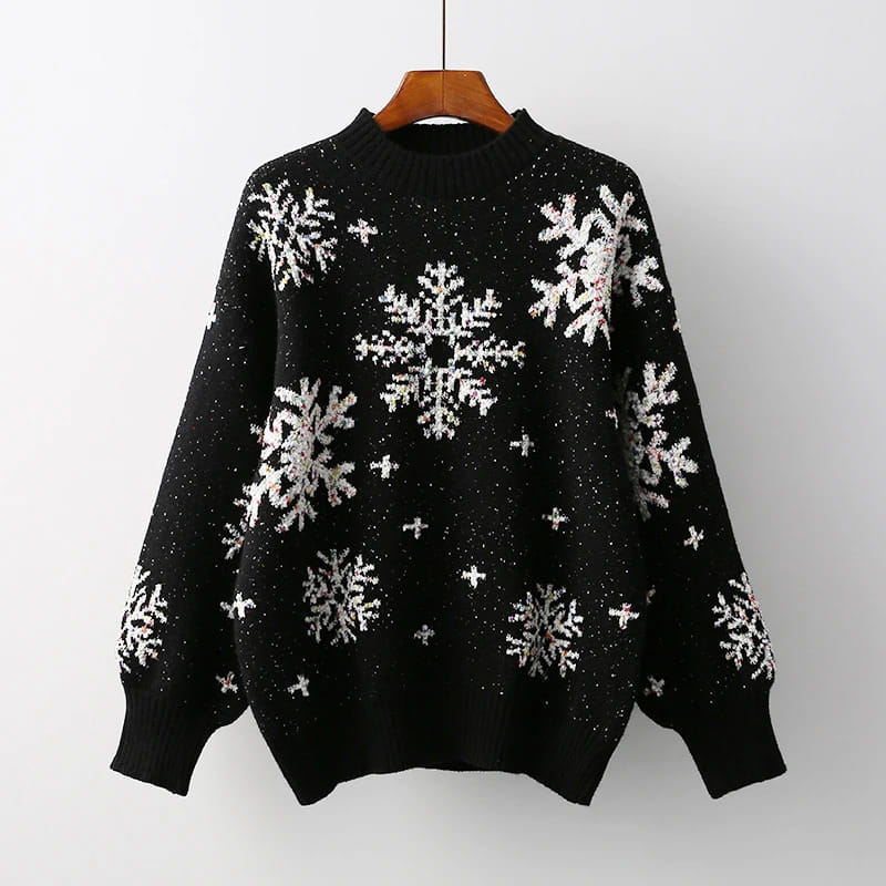 Ugly Snowflake O Neck Christmas Sweater