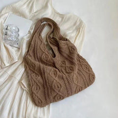 Knitted Shoulder Vintage Handbag Crochet Bag