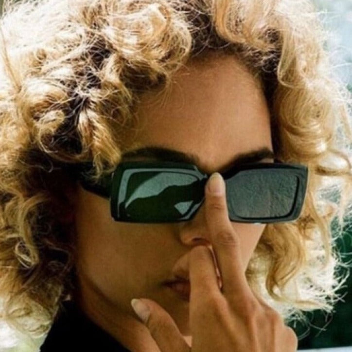 Rectangle Shades Vintage Retro Sunglasses