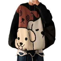 Three Dogs Knitted Oversize Sweater
