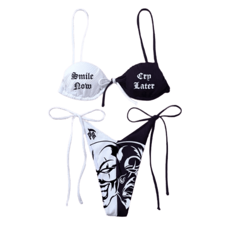 Bikini de cintura alta Smile Now Crp Later