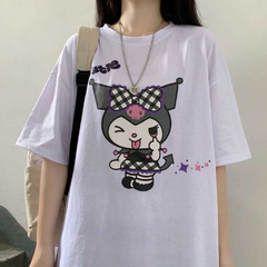 Kuromi Pastel Goth Loose Print T-Shirt