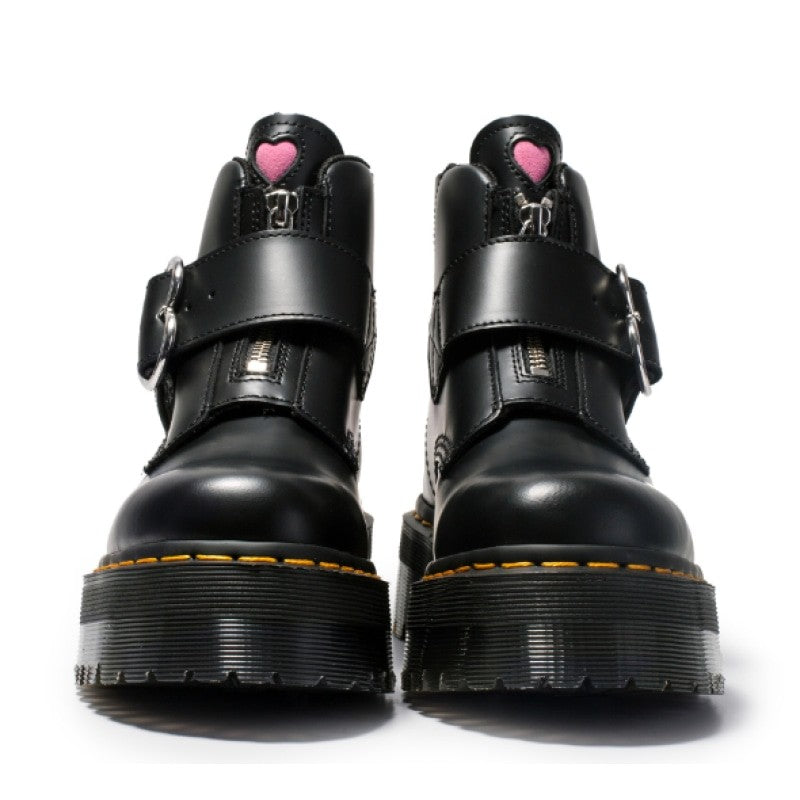 Heart PU Vegan Leather Boots - boots