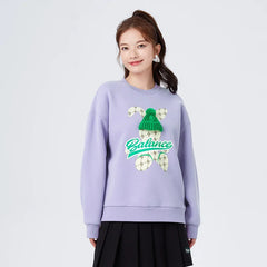 Round Neck Balance Rabbit Loose Sweatshirt