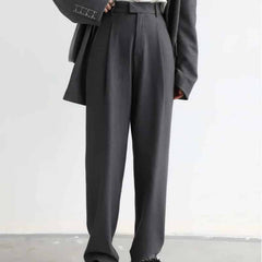 Twill Suit Wide Leg Straight Trousers Pants