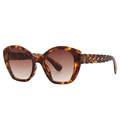 Oversized Vintage Retro Braided Temple Sunglasses