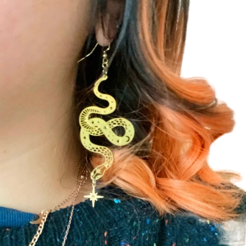 Snake Long Earrings