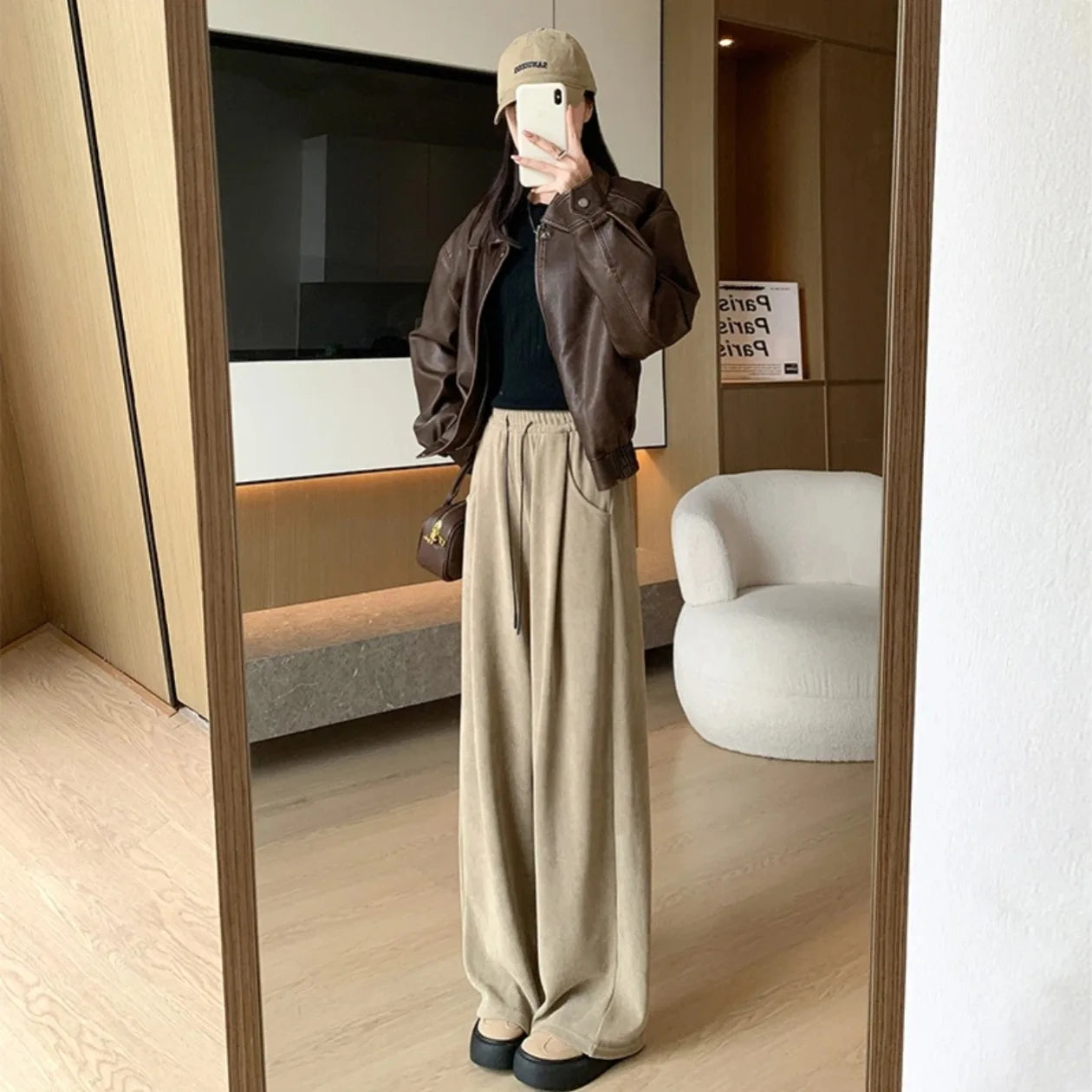 Harajuku Japandi Wide Leg Linen Cotton Trousers (Pants) V42 | Urban Wear Outsiders