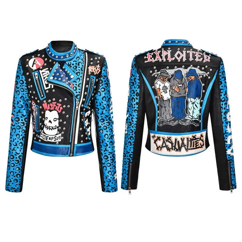 Rocker With Studded and Patches Jackets