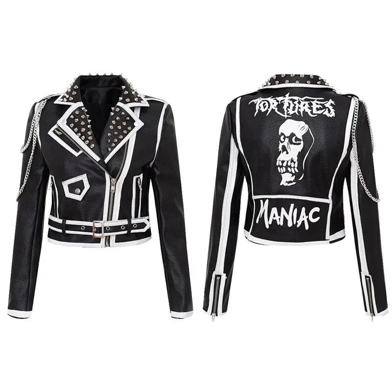 Rocker With Studded and Patches Jackets