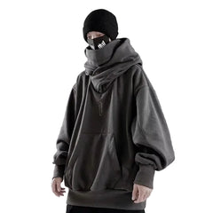 Zen Minimalist Embroidery Long Sleeve Cotton Fleece Shirt - Front View | Urban Wear Outsiders