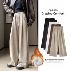 Harajuku Japandi Wide Leg Linen Cotton Trousers (Pants) V42 - Front View | Urban Wear Outsiders