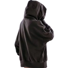 Zen Minimalist Embroidery Long Sleeve Cotton Fleece Shirt - Detail | Urban Wear Outsiders