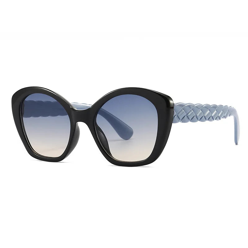 Oversized Vintage Retro Braided Temple Sunglasses