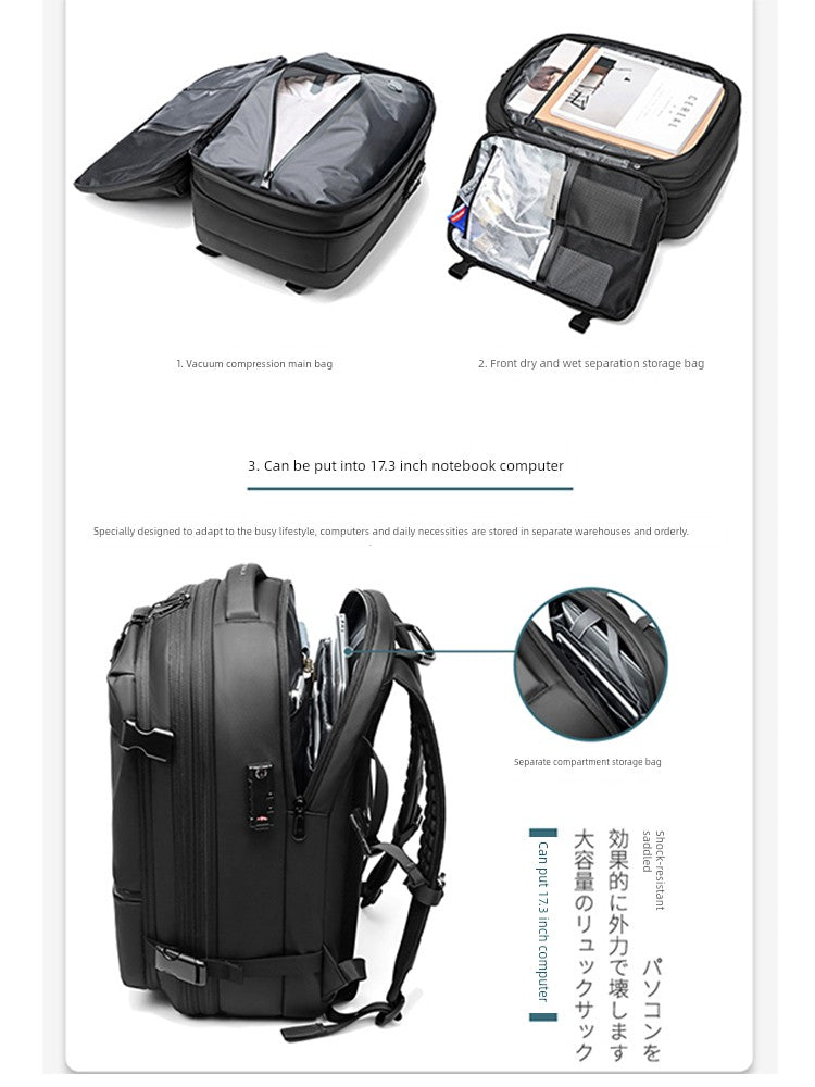 Travel Multi Functional Pocket Code Lock Backpack