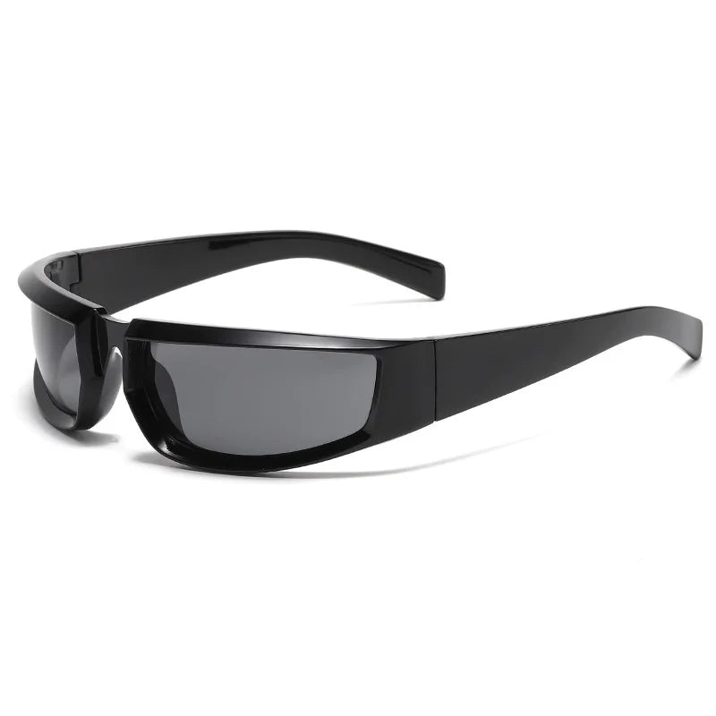 Y2K Alien Sport Rimless Matrix Rave Sunglasses