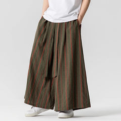 Harajuku Japandi Wide Leg Linen Cotton Trousers (Pants) | Urban Wear Outsiders