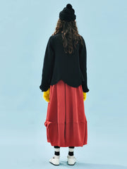 Harajuku Japandi Asymmetric Linen Cotton Clothing - Back View | Urban Wear Outsiders
