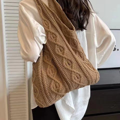 Knitted Shoulder Vintage Handbag Crochet Bag