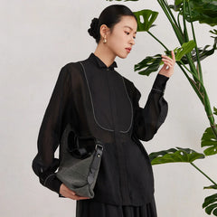 Harajuku Japandi Linen Cotton Clothing (Shirt) V41 - Detail | Urban Wear Outsiders