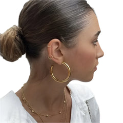 Stainless Steel Ear Buckle Open Hoop Earrings