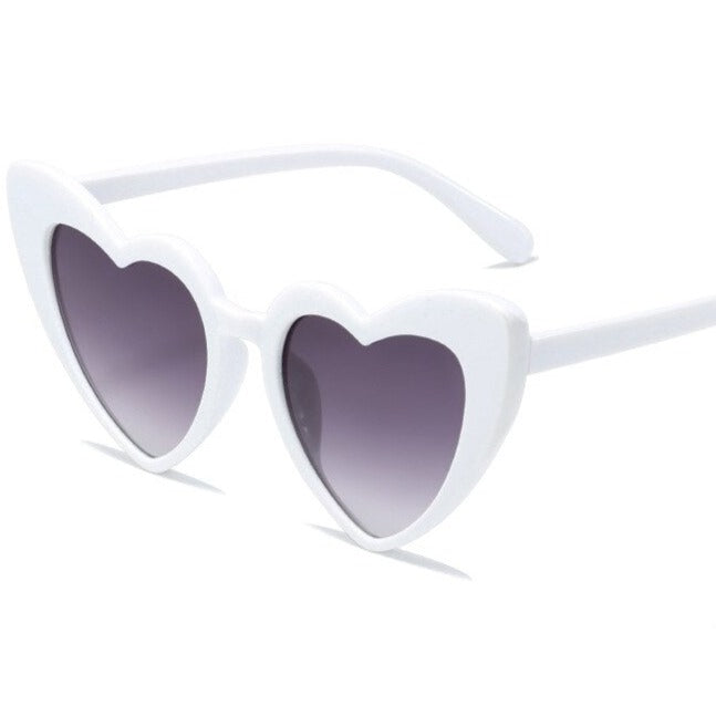 Heart Shape Sunglasses Glitter Frame Sun Shades - Gradient