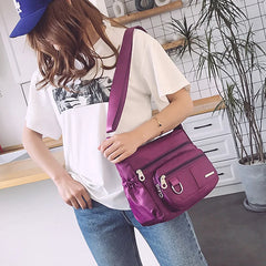 Zipper Waterproof Messenger Crossbody Shoulder Bag