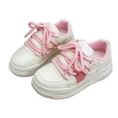 Pastel Chunky Lace Sneaker White Yellow Pink